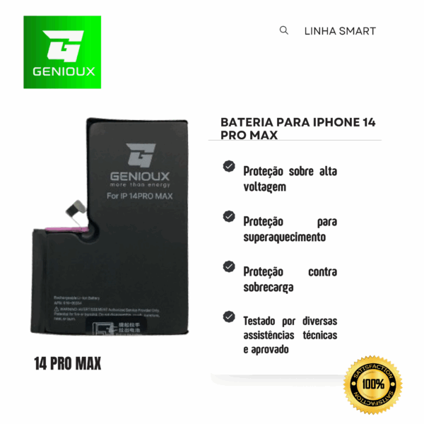 Bateria SMART Genioux para iPhone 14 Pro Max - Image 4